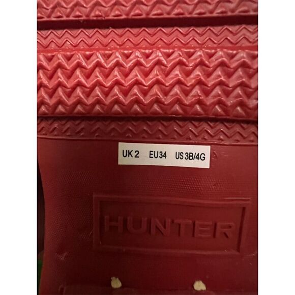 Hunter Original Kids Red Rain Boots Size 3B/4G Boys Knee High - Picture 14 of 16